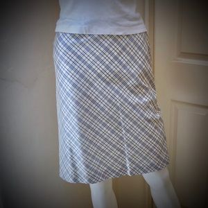 Ellen Tracy Shantung Silk Skirt